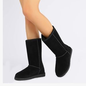 Bjorndal Black Suede Shearling Boots